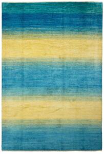 Tappeto Shayan Pakistan Astratto Blu Giallo 199x292 Cm