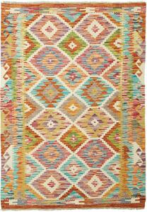 Tappeto Kilim Afghanistan Astratto Policromo Vivace 105x149 Cm