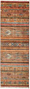Tappeto Samarkand Pakistan Geometrico Terracotta Blu 80x247 Cm