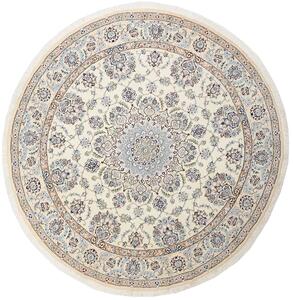 Tappeto Nain 9la Persia Medaglione Crema Azzurro 205x205 Cm