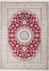 Tappeto Nain 9la Persia Medaglione Rosso Avorio Blu 250x352 Cm