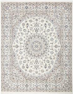 Tappeto Nain 9la Persia Medaglione Crema Blu 206x257 Cm