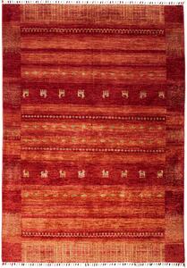 Tappeto Siva Pakistan Astratto Rosso Arancio 165x235 Cm