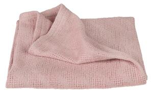 Coperta per neonati in cotone organico lavorato a maglia rosa 80x80 cm Lil Planet - Roba
