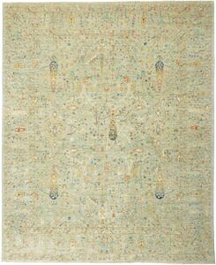 Tappeto Shahi Fine Pakistan Floreale Verde Acqua Policromo 243x304 Cm