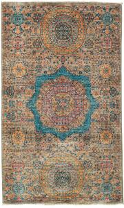 Tappeto Mamlouk Pakistan Geometrico Beige Turchese 77x127 Cm