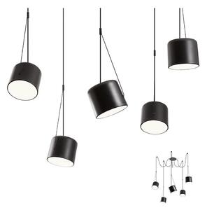 Redo 01-1828 - Lampadario a sospensione con filo DODO 5xE27/15W/230V