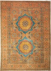 Tappeto Mamlouk Pakistan Astratto Arancio Oro 305x430 Cm