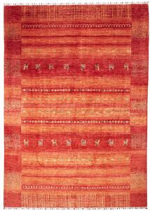 Tappeto Siva Pakistan Astratto Rosso Arancio 212x303 Cm