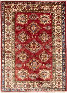 Tappeto Kazak Fine Pakistan Astratto Rosso Crema 100x140 Cm