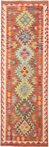 Tappeto Kilim Afghanistan Geometrico Terracotta Verde 75x241 Cm