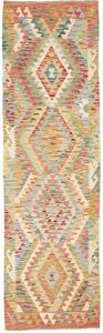 Tappeto Kilim Afghanistan Astratto Multicolore Pastello 84x289 Cm