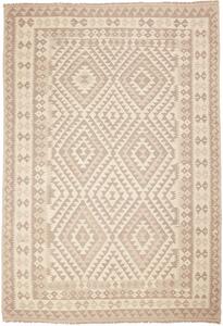 Tappeto Kilim Afghanistan Geometrico Beige Sabbia 201x293 Cm
