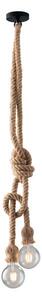Sospensione rope in corda 2xe27 150cm