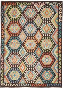 Tappeto Kilim Afghanistan Geometrico Marrone Multicolore 173x239 Cm