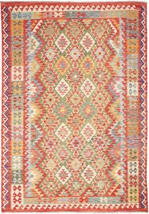 Tappeto Kilim Afghanistan Geometrico Multicolore Vivace 200x289 Cm
