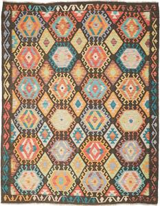 Tappeto Kilim Afghanistan Geometrico Marrone Policromo 178x226 Cm