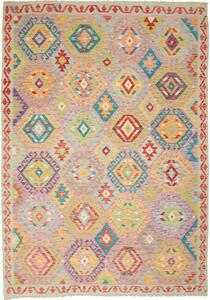 Tappeto Kilim Afghanistan Geometrico Vivace Multicolore 173x247 Cm