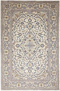 Tappeto Kashan Persia Medaglione Crema Blu 200x300 Cm