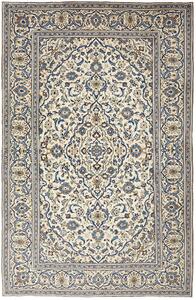 Tappeto Kashan Persia Medaglione Avorio Blu 195x305 Cm