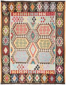 Tappeto Kilim Afghanistan Geometrico Multicolore Vivace 184x233 Cm