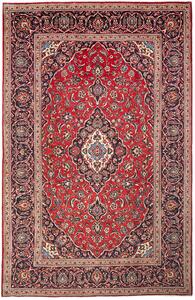 Tappeto Ardakan Persia Medaglione Rosso Blu Scuro 200x305 Cm