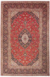 Tappeto Ardakan Persia Medaglione Rosso Blu Scuro 198x300 Cm