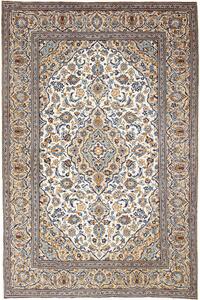 Tappeto Kashan Persia Medaglione Bianco Blu 195x300 Cm