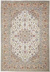 Tappeto Kashan Persia Medaglione Avorio Blu 202x322 Cm