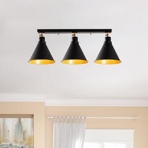 Lampada da soffitto nera per 3 lampadine Short Berceste - Opviq lights