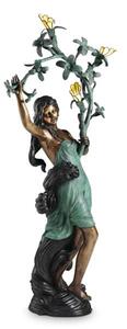 Statua in bronzo completa di paralumi Tiffany BRONZE B524