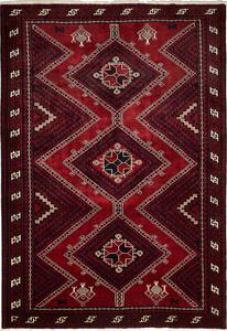 Tappeto Lori Persia Geometrico Rosso Nero 215x305 Cm