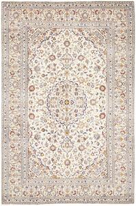 Tappeto Kashan Persia Medaglione Crema Blu 205x312 Cm