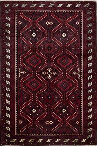 Tappeto Lori Persia Geometrico Rosso Scuro Blu 176x263 Cm