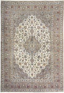 Tappeto Kashan Persia Medaglione Crema Beige 207x300 Cm