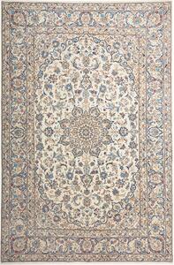 Tappeto Kashan Persia Medaglione Avorio Blu 197x295 Cm