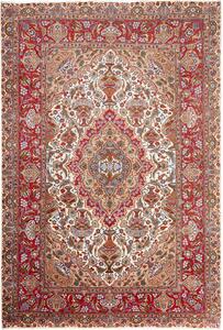 Tappeto Kashamr Zirkhaki Persia Medaglione Crema Rosso 200x295 Cm