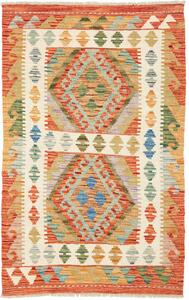 Tappeto Kilim Afghanistan Astratto Terracotta Beige 80x128 Cm