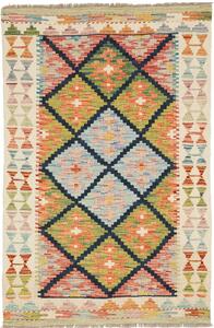 Tappeto Kilim Afghanistan Geometrico Crema Multicolore 81x125 Cm