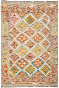 Tappeto Kilim Afghanistan Geometrico Multicolore Pastello 86x130 Cm
