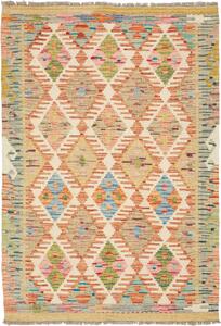 Tappeto Kilim Afghanistan Geometrico Beige Pastello Multicolore 84x120 Cm