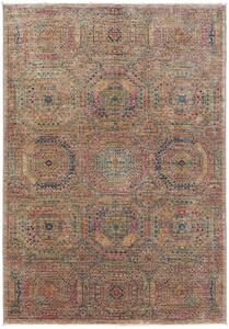 Tappeto Mamlouk Pakistan Geometrico Beige Policromo 124x180 Cm