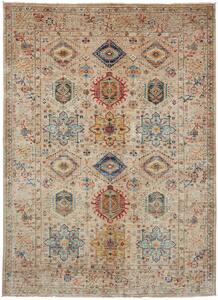 Tappeto Tribal Pakistan Geometrico Beige Policromo 169x235 Cm