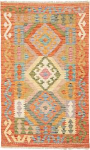 Tappeto Kilim Afghanistan Geometrico Terracotta Policromo 80x133 Cm