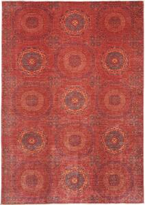 Tappeto Mamlouk Pakistan Astratto Rosso Blu 204x293 Cm