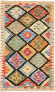 Tappeto Kilim Afghanistan Geometrico Multicolore Vivace 77x127 Cm