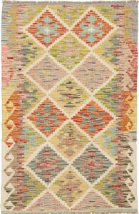 Tappeto Kilim Afghanistan Geometrico Multicolore Pastello Vivace 81x125 Cm