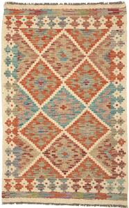 Tappeto Kilim Afghanistan Astratto Arancione Turchese 81x128 Cm