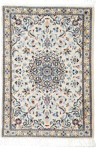 Tappeto Nain 9la Persia Medaglione Crema Blu 62x89 Cm