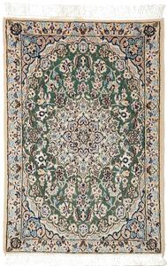 Tappeto Nain 9la Persia Medaglione Verde Beige 62x89 Cm